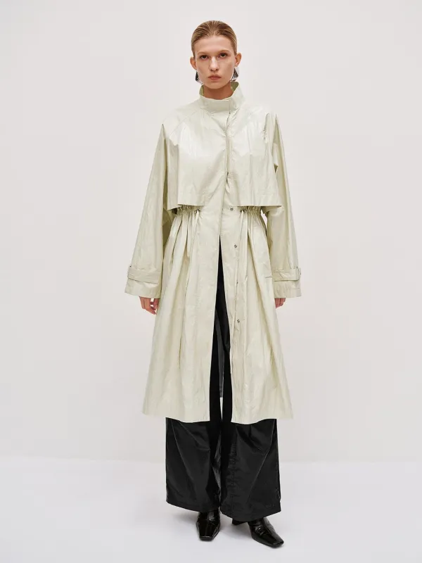 Drawstring Collared Trench Coats sold by Urban Revivo