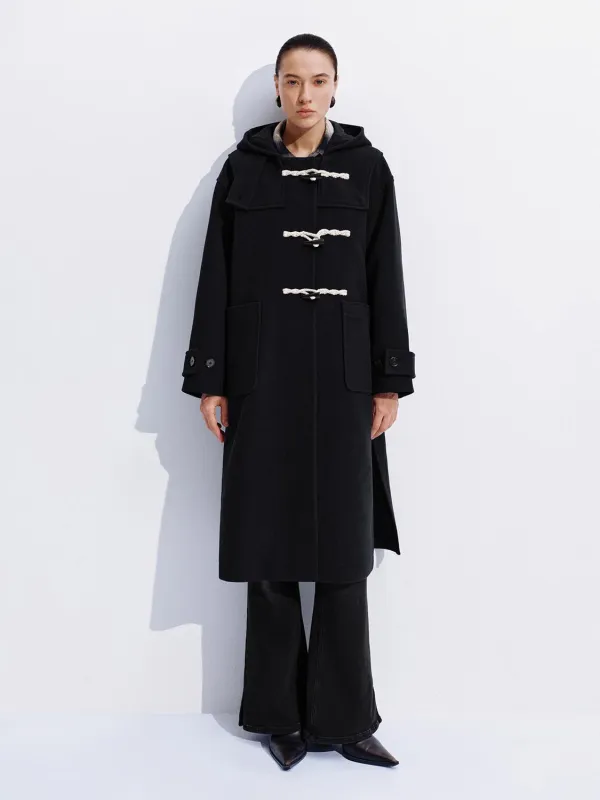 Patch Pockets Toggle Detail Wool Blend Coats sold by Urban Revivo