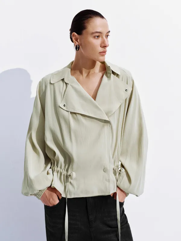 Drawstring Asymmetric Wrap Jackets sold by Urban Revivo
