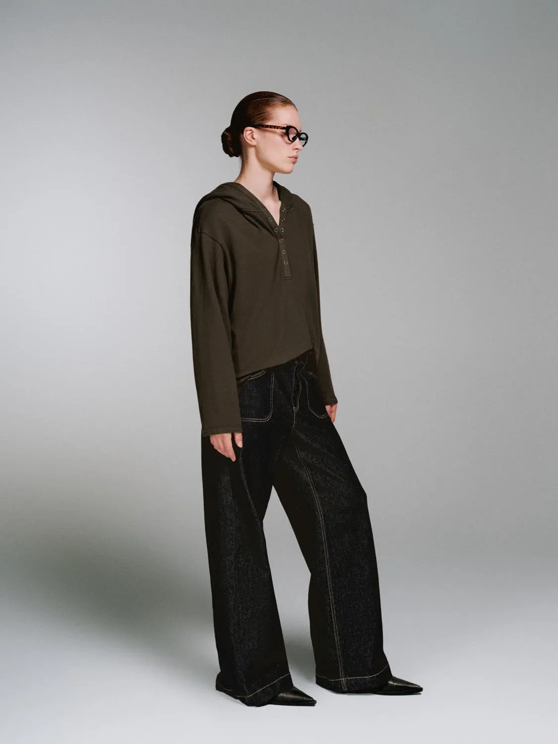 Hooded Loose Fit Long Sleeve T-Shirts sold by Urban Revivo product image thumbnail 5