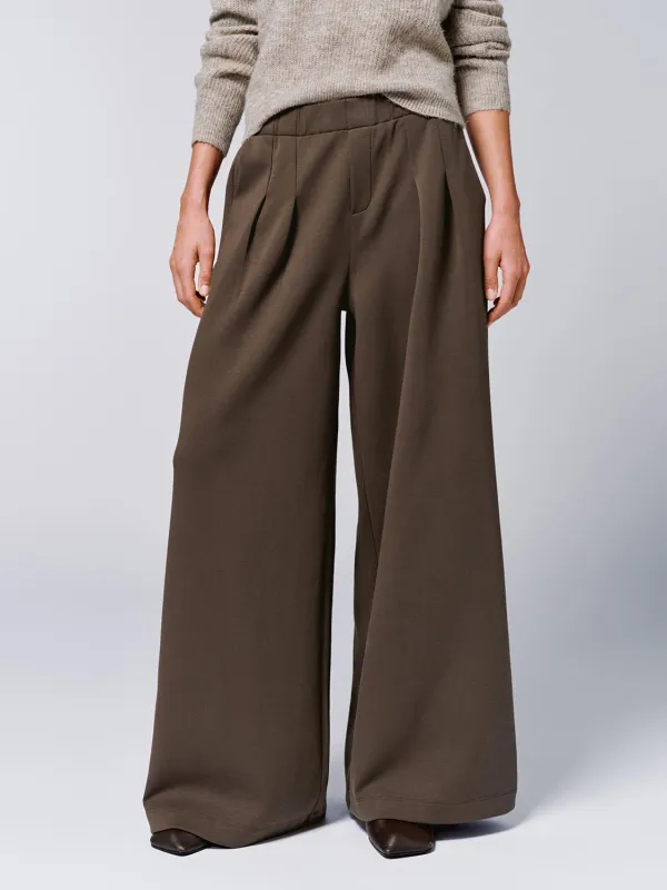 Pull On Pleated Wide Leg Pants made by Urban Revivo