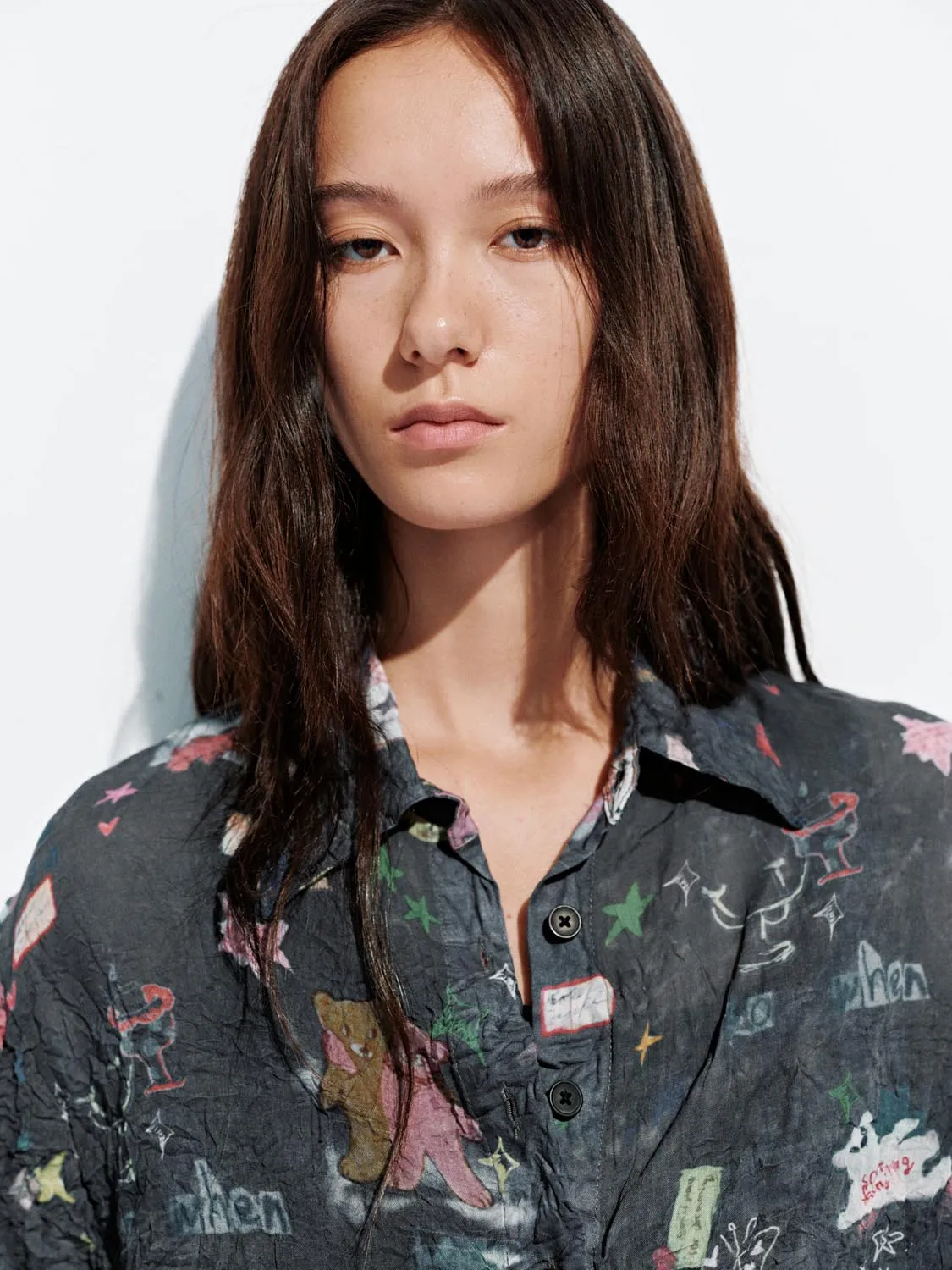 Ruffle Hem Graphic Shirts sold by Urban Revivo product image thumbnail 5