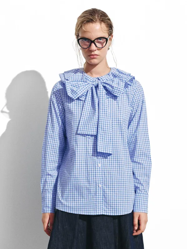 Bow Neck Check Shirts sold by Urban Revivo