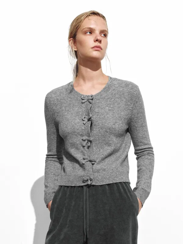 Bow Button Knitted Cardigans sold by Urban Revivo