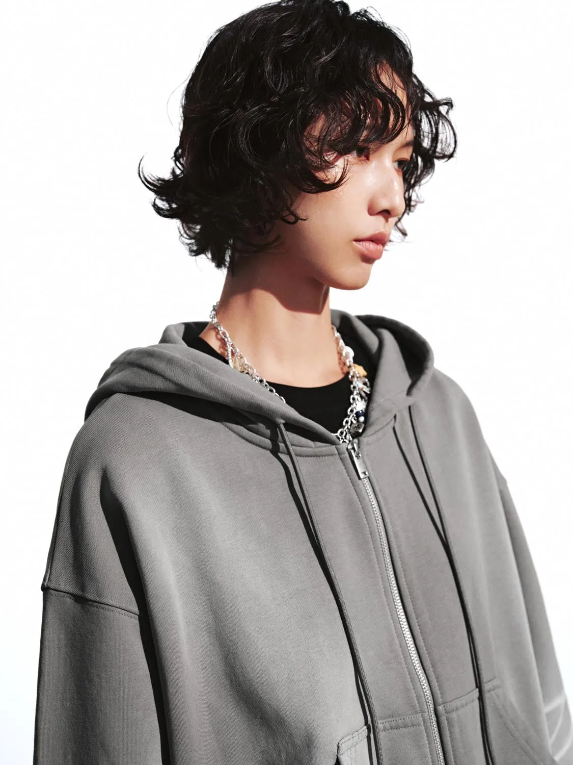 Hooded Drawstring Track Jackets sold by Urban Revivo product image thumbnail 3