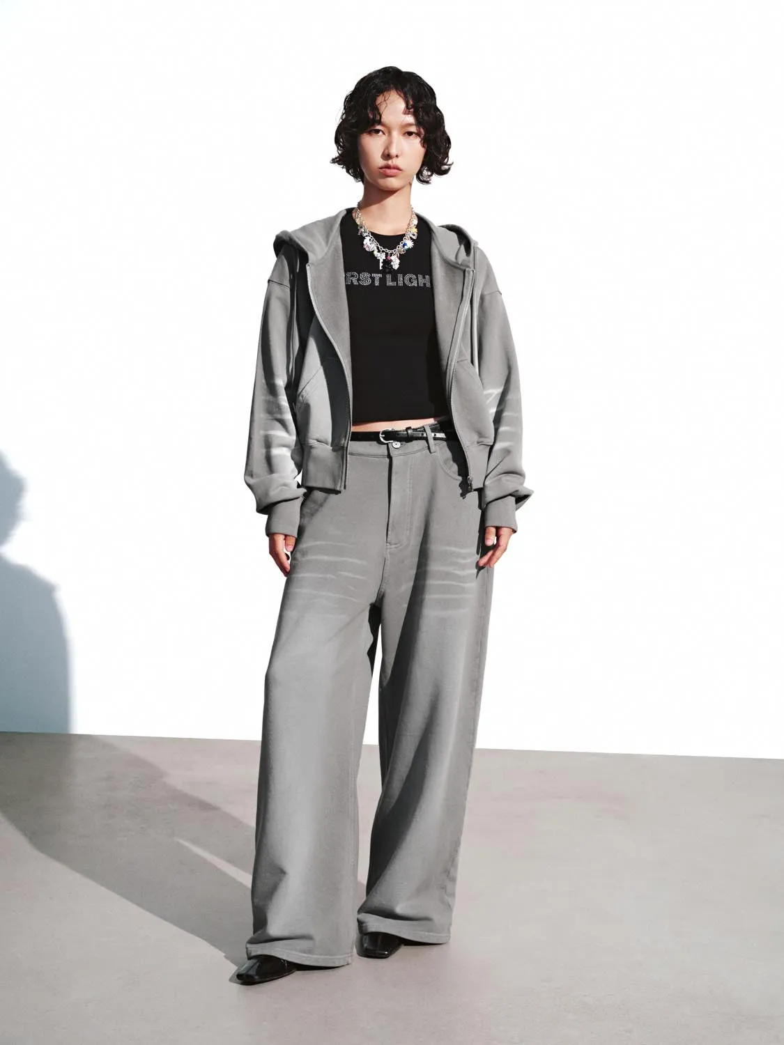 Hooded Drawstring Track Jackets sold by Urban Revivo product image thumbnail 5