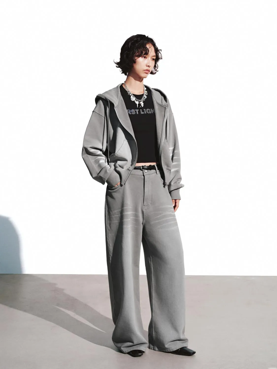 Hooded Drawstring Track Jackets sold by Urban Revivo product image thumbnail 4