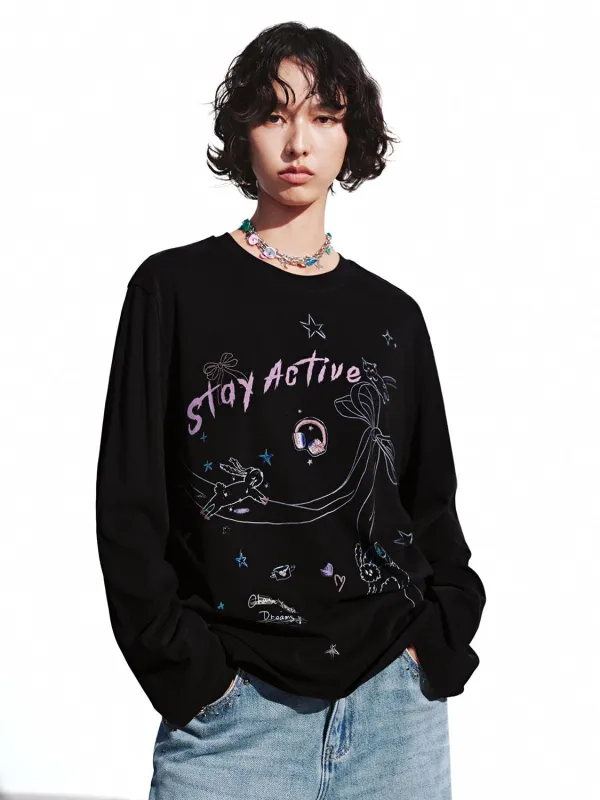 Printed Long Sleeve T-Shirts sold by Urban Revivo