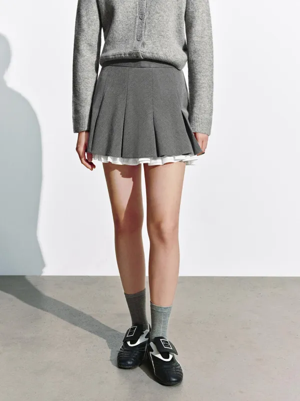2 In 1 Pleated A-Line Mini Skirts sold by Urban Revivo