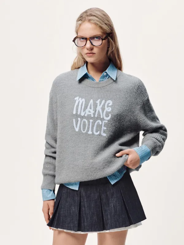 Intarsia Long Sleeve Knitted T-Shirts sold by Urban Revivo