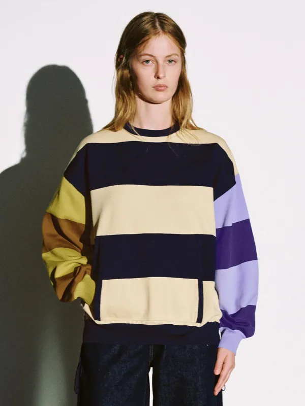 Contrast Striped Long Sleeve Knitted T-Shirts sold by Urban Revivo