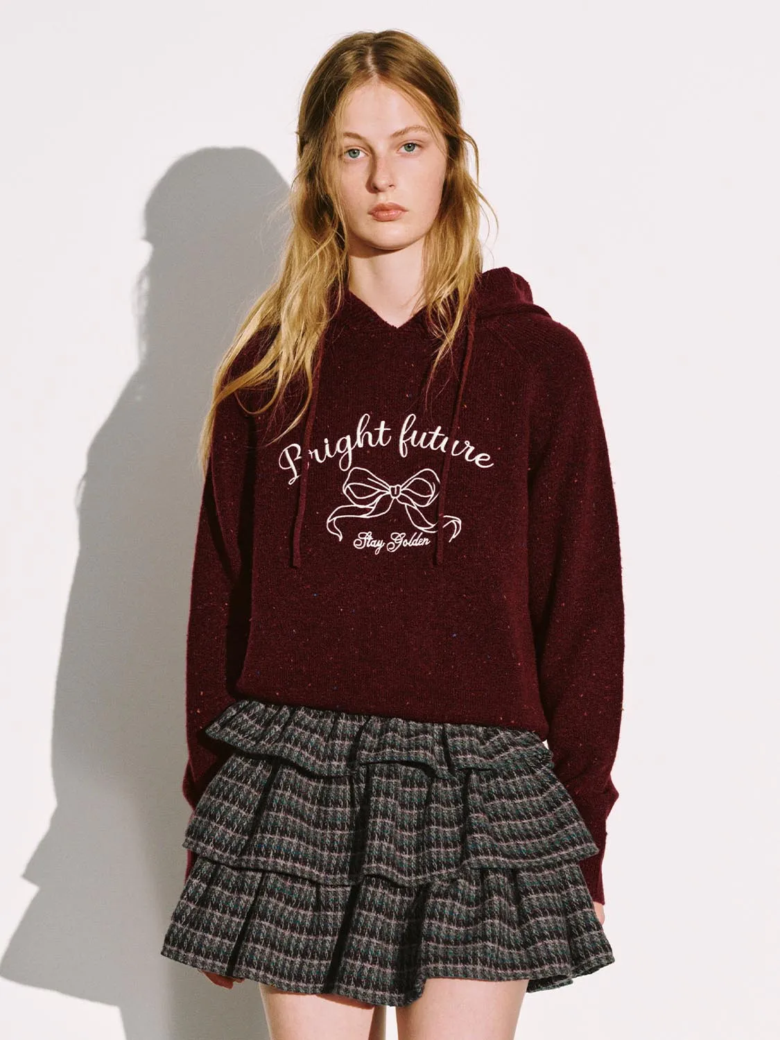 Hooded Drawstring Long Sleeve Knitted T-Shirts sold by Urban Revivo