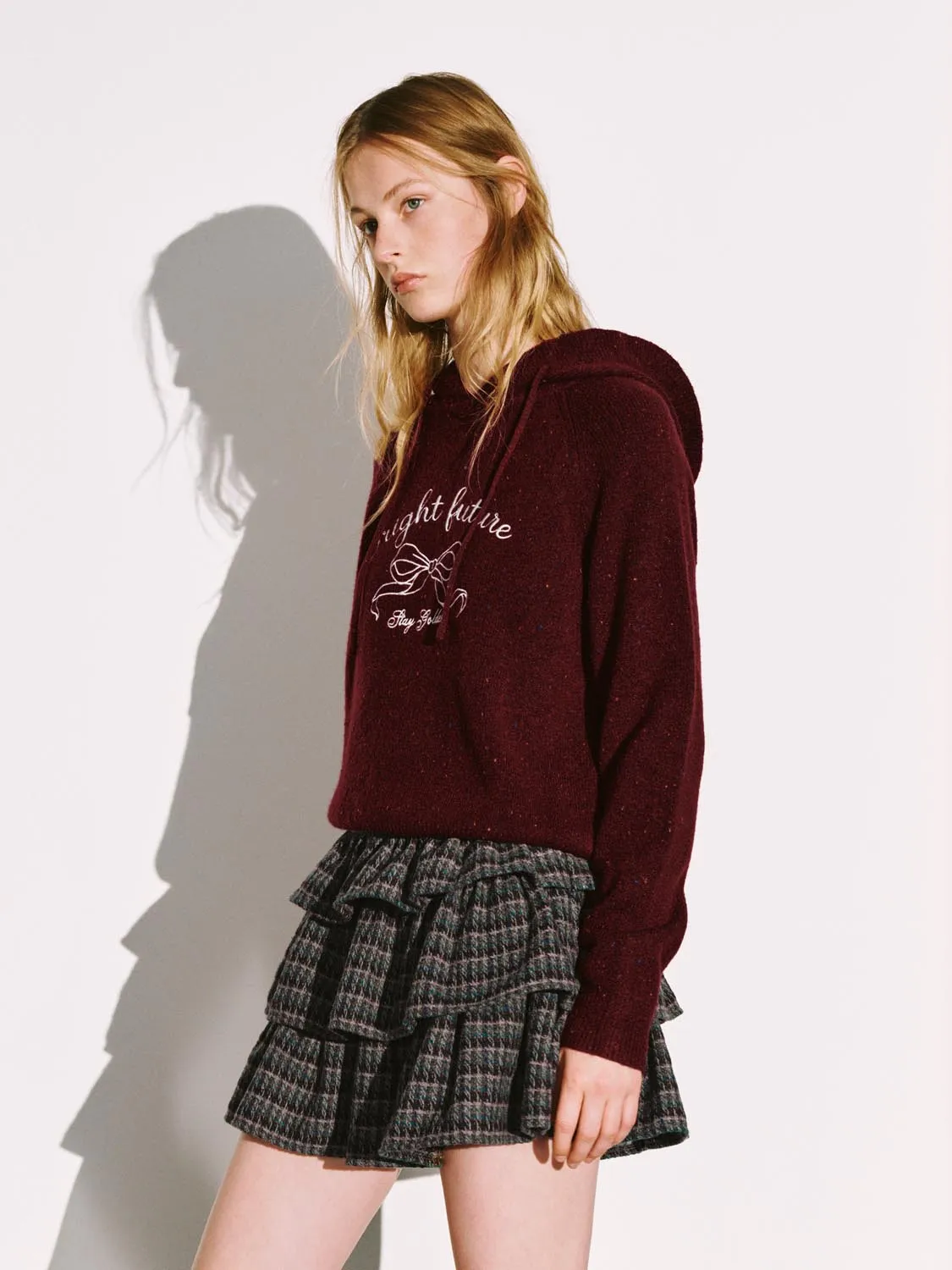 Hooded Drawstring Long Sleeve Knitted T-Shirts sold by Urban Revivo product image thumbnail 2