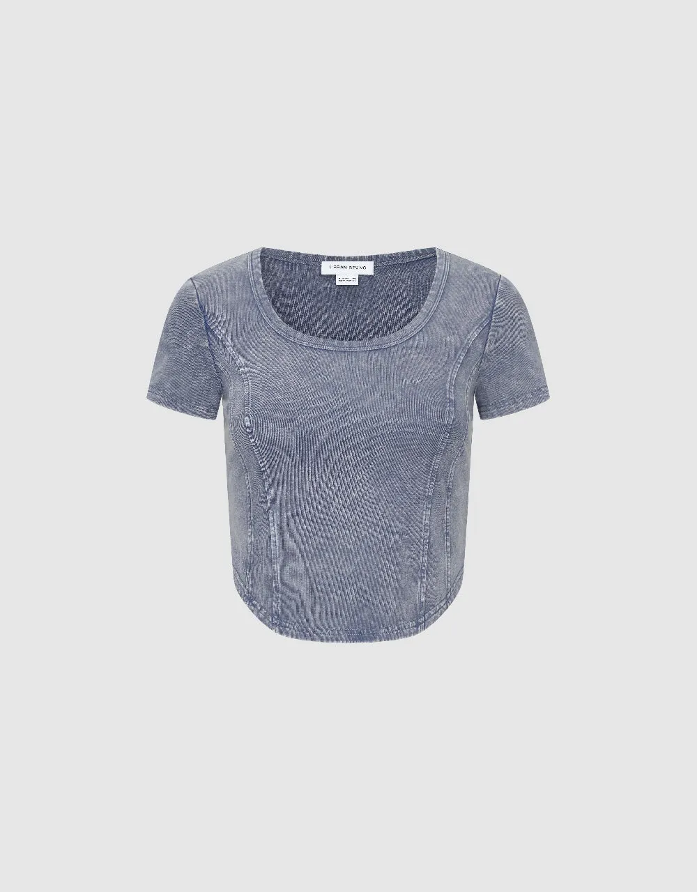 U Neck Skinny T-Shirt sold by Urban Revivo product image thumbnail 2