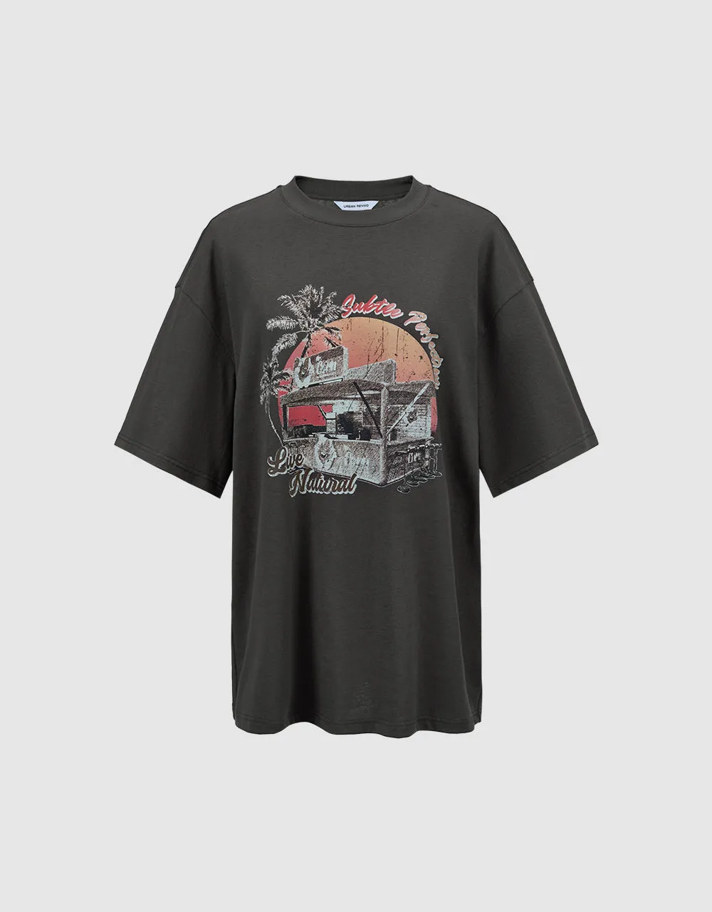 Printed Crew Neck T-Shirt sold by Urban Revivo product image thumbnail 2