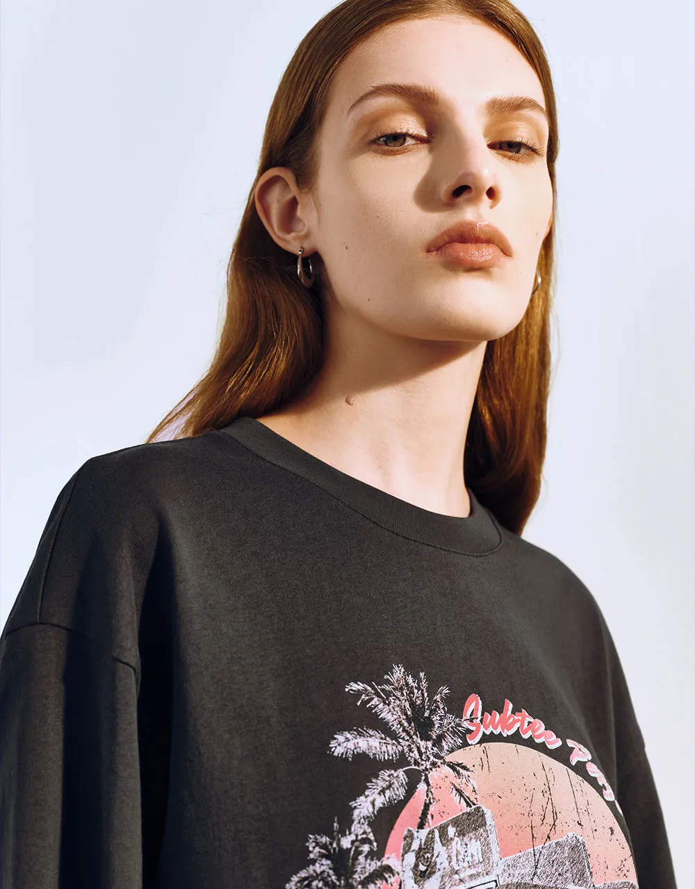 Printed Crew Neck T-Shirt sold by Urban Revivo product image thumbnail 4