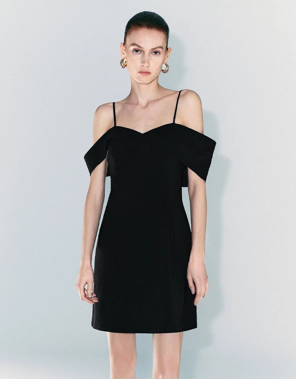 Off-Shoulder Mini Skater Dress sold by Urban Revivo