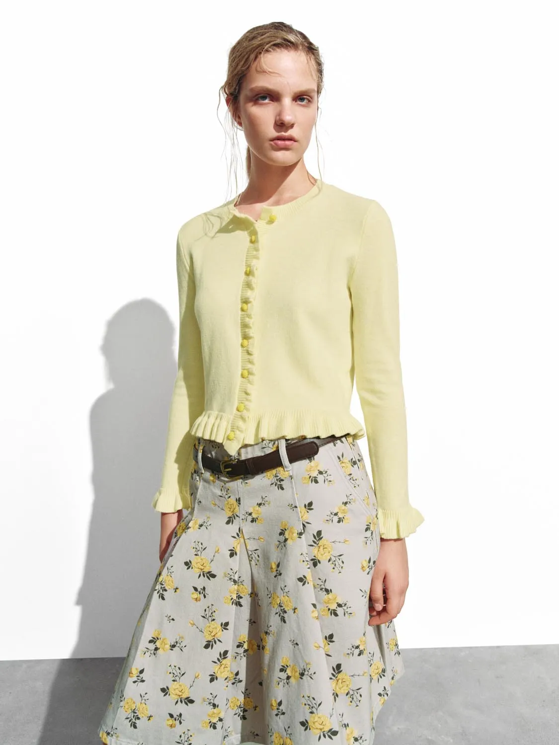 Ruffle Trim Knitted Cardigans sold by Urban Revivo product image thumbnail 2