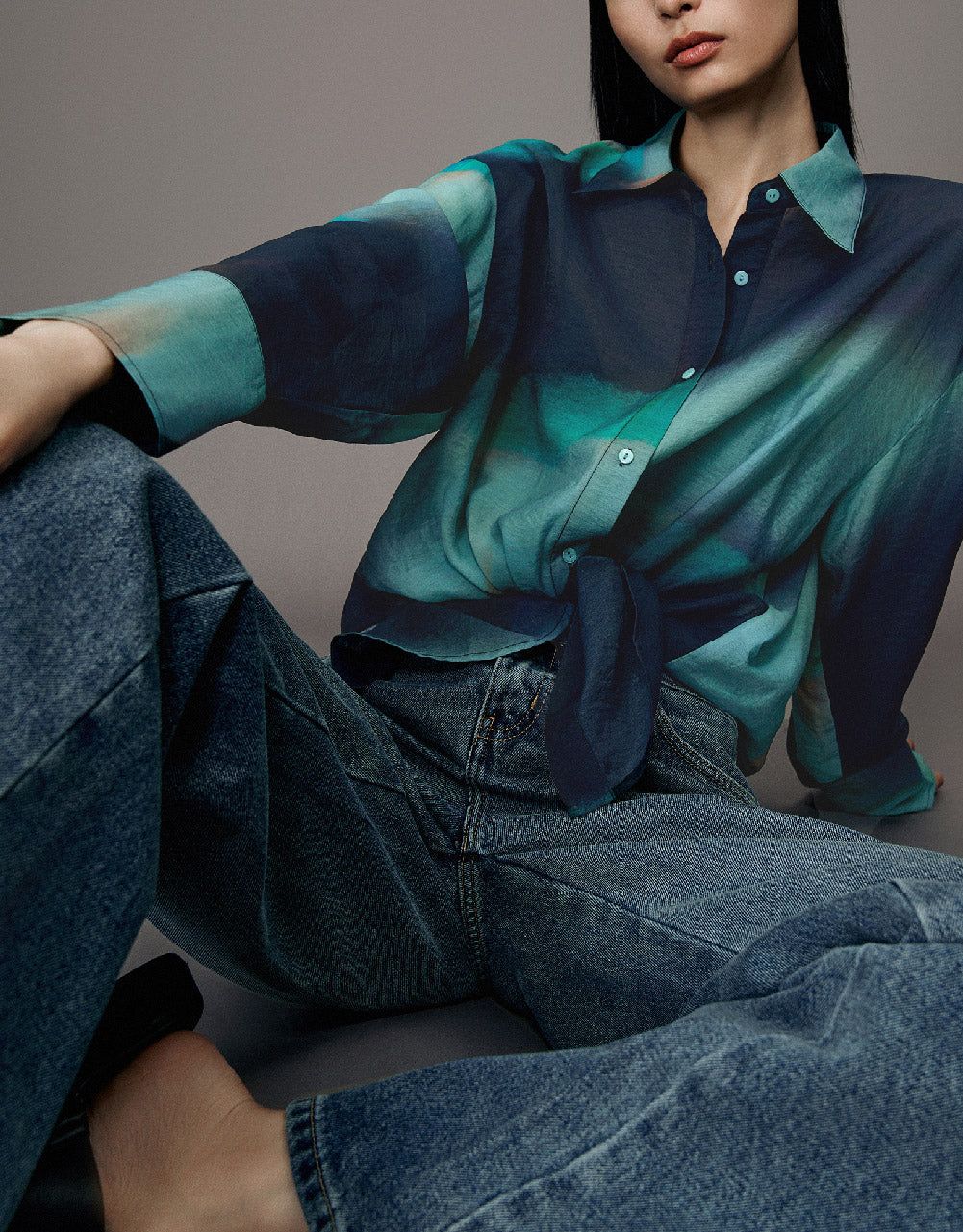 Gradient Drop Shoulder Sleeve Shirt sold by Urban Revivo product image thumbnail 3