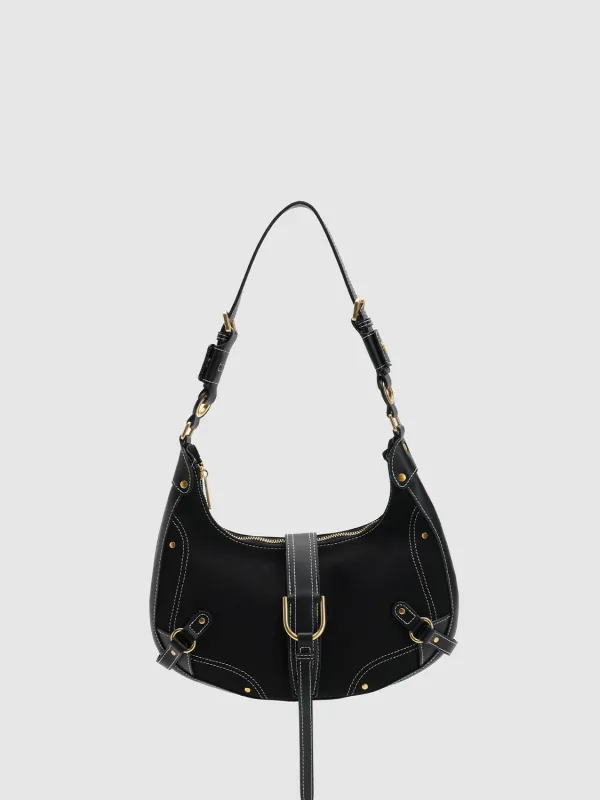 Buckle Detail Crescent Shoulder Bags sold by Urban Revivo