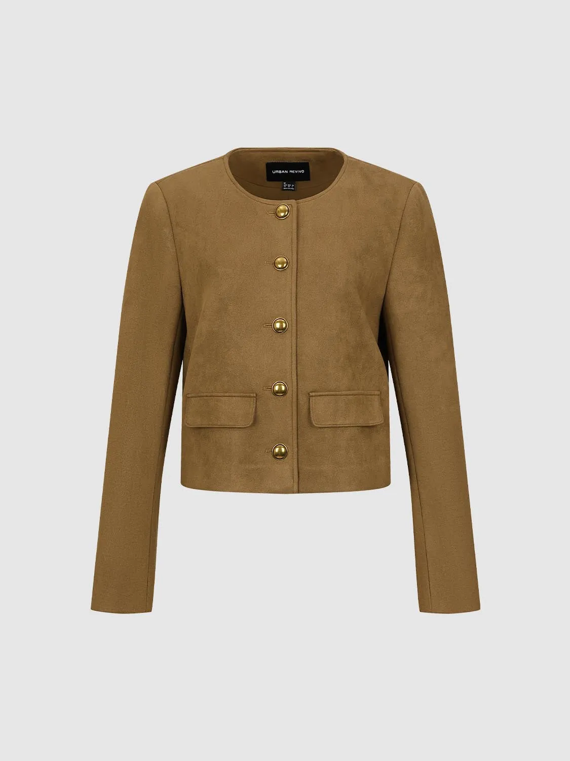 Crew Neck Button Up Jackets sold by Urban Revivo product image thumbnail 4