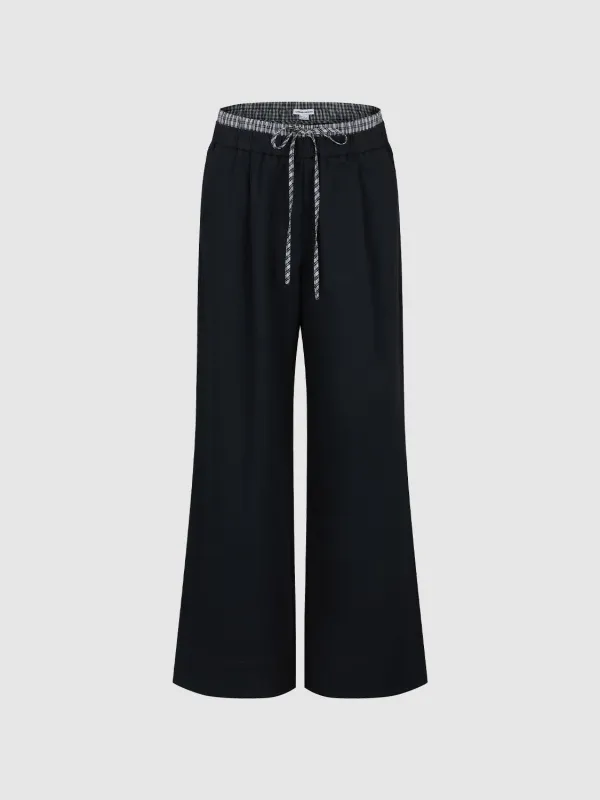 Pull On Drawstring Wide Leg Pants sold by Urban Revivo