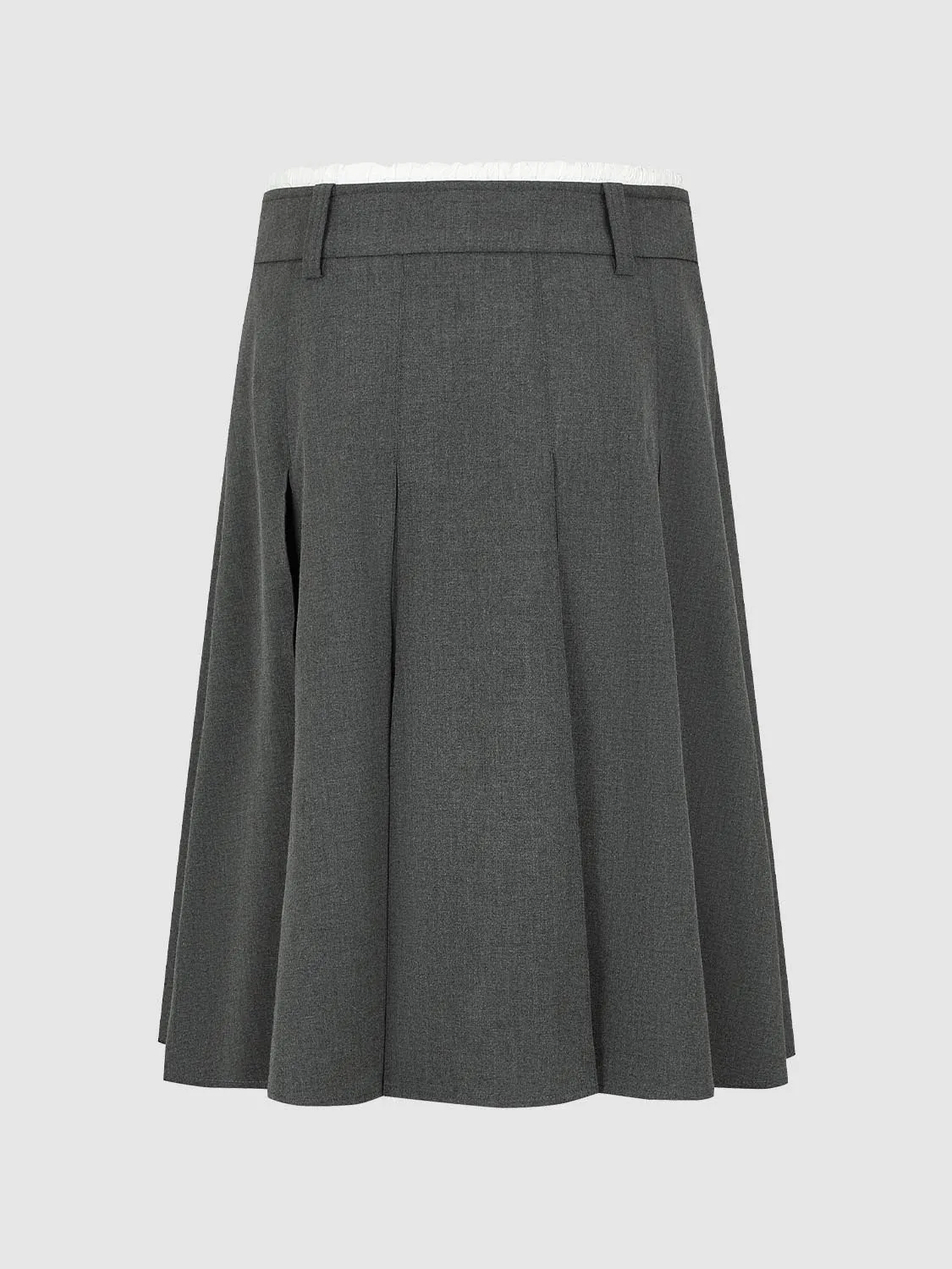 Contrast Trim Drawstring Pleated A-Line Mini Skirts sold by Urban Revivo product image thumbnail 2