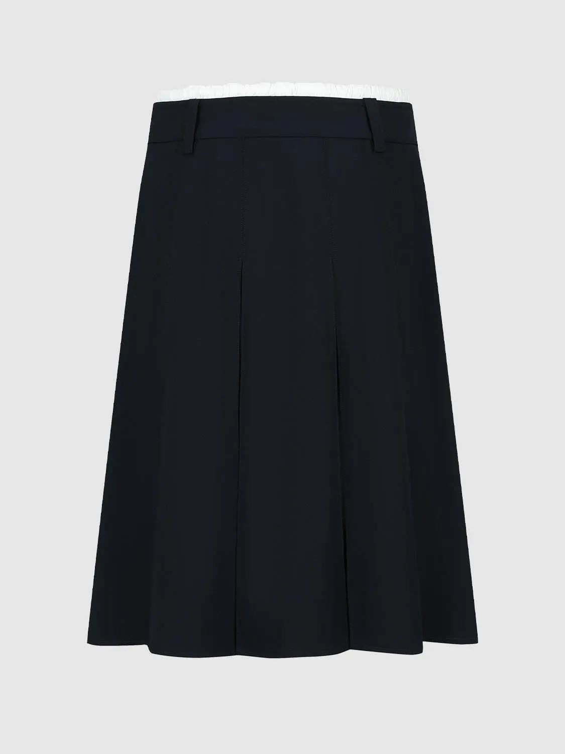 Contrast Trim Drawstring Pleated A-Line Mini Skirts sold by Urban Revivo product image thumbnail 5