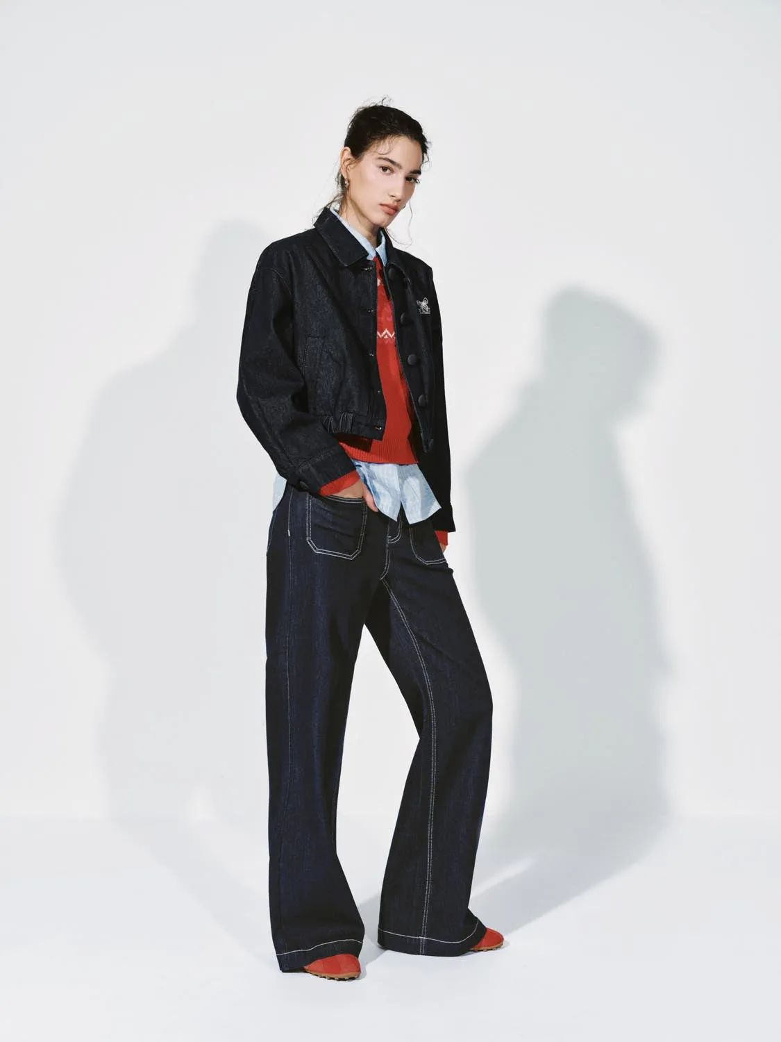 Button Up Denim Bomber Jackets sold by Urban Revivo product image thumbnail 4