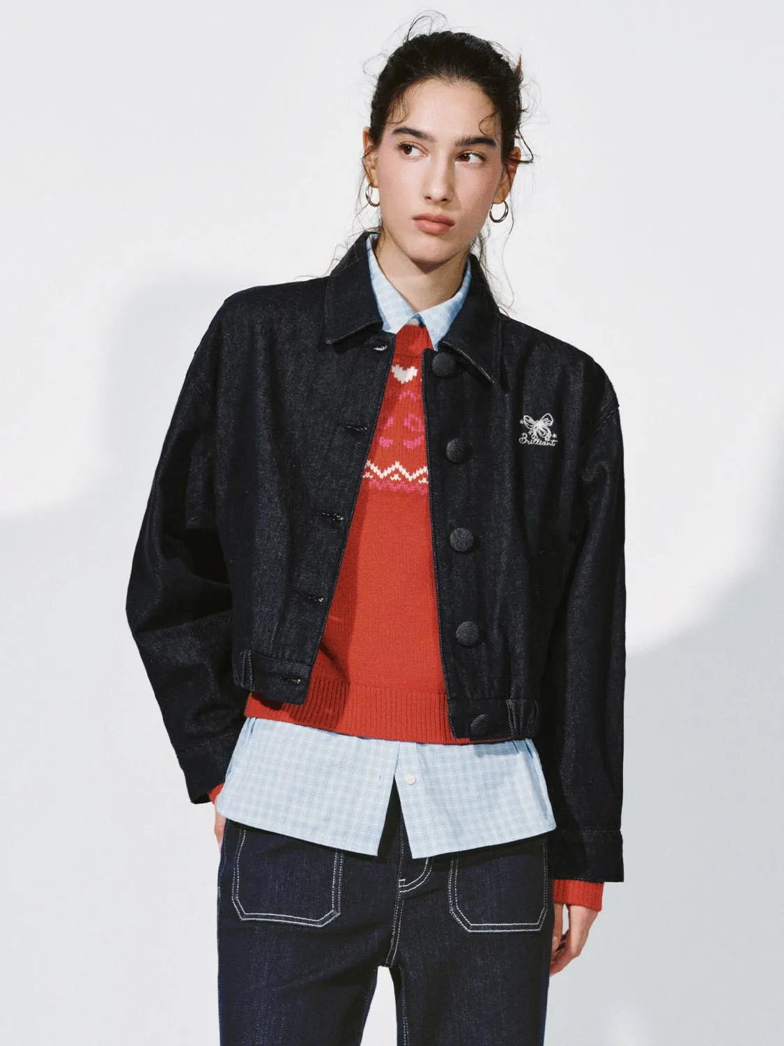 Button Up Denim Bomber Jackets sold by Urban Revivo