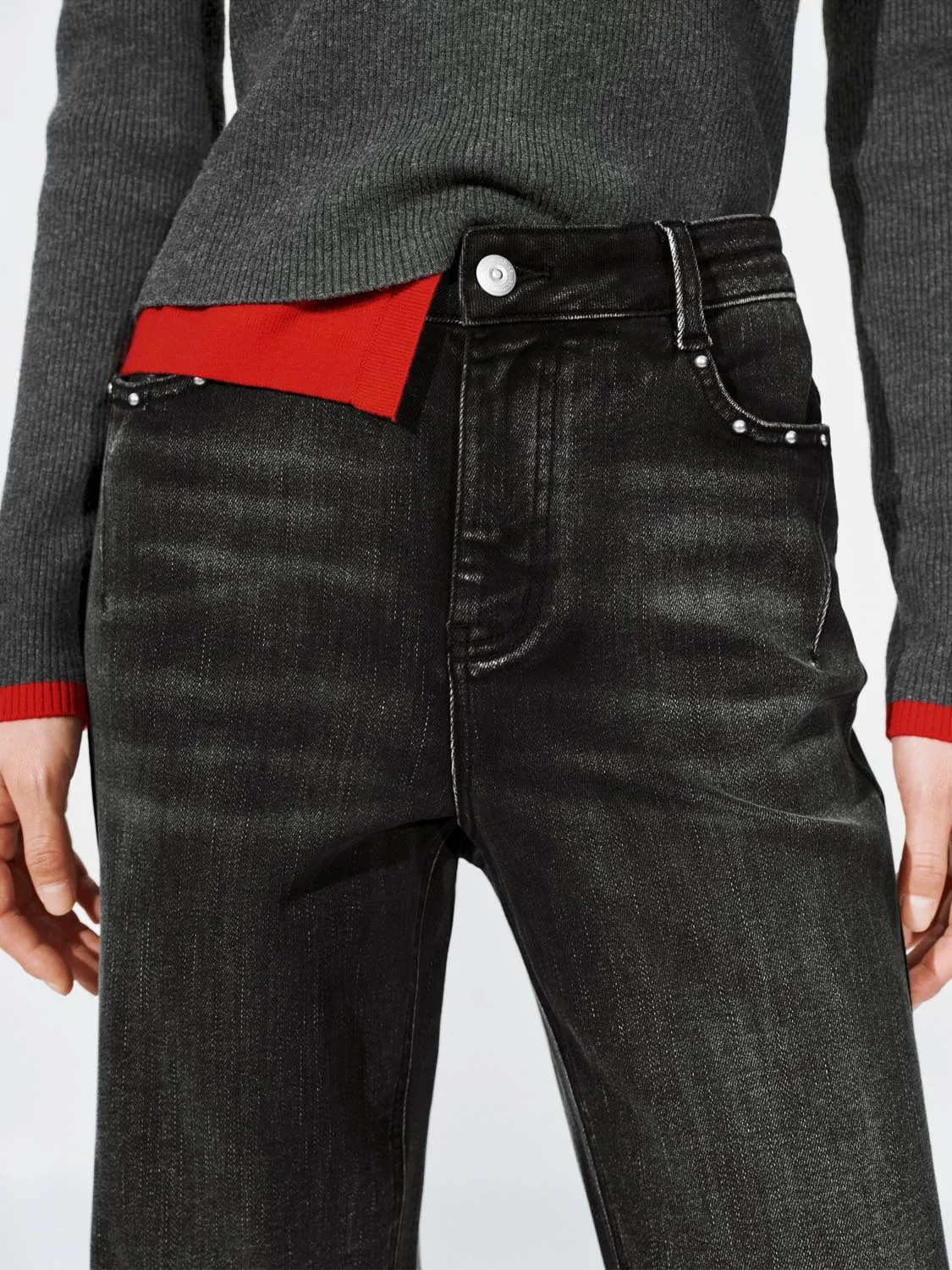 Washed Flare Leg Jeans sold by Urban Revivo product image thumbnail 5