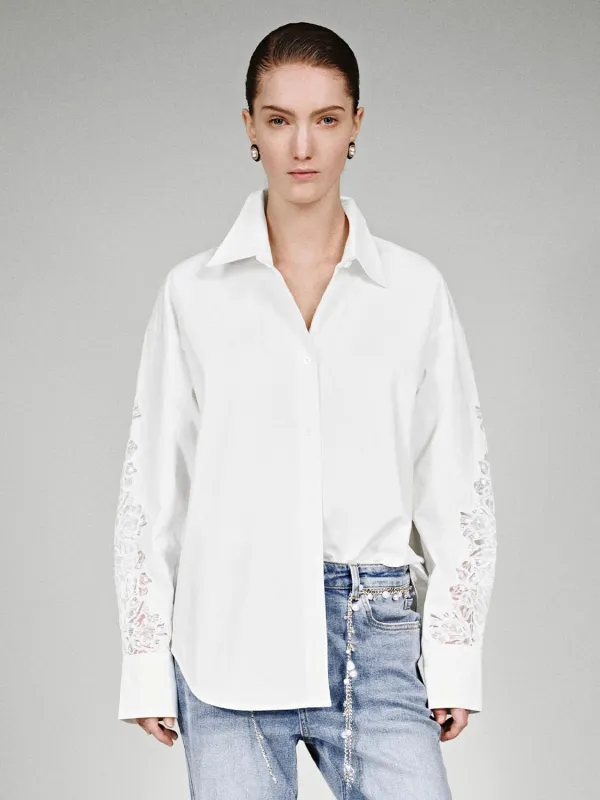 Guipure Lace Detail Shirts sold by Urban Revivo