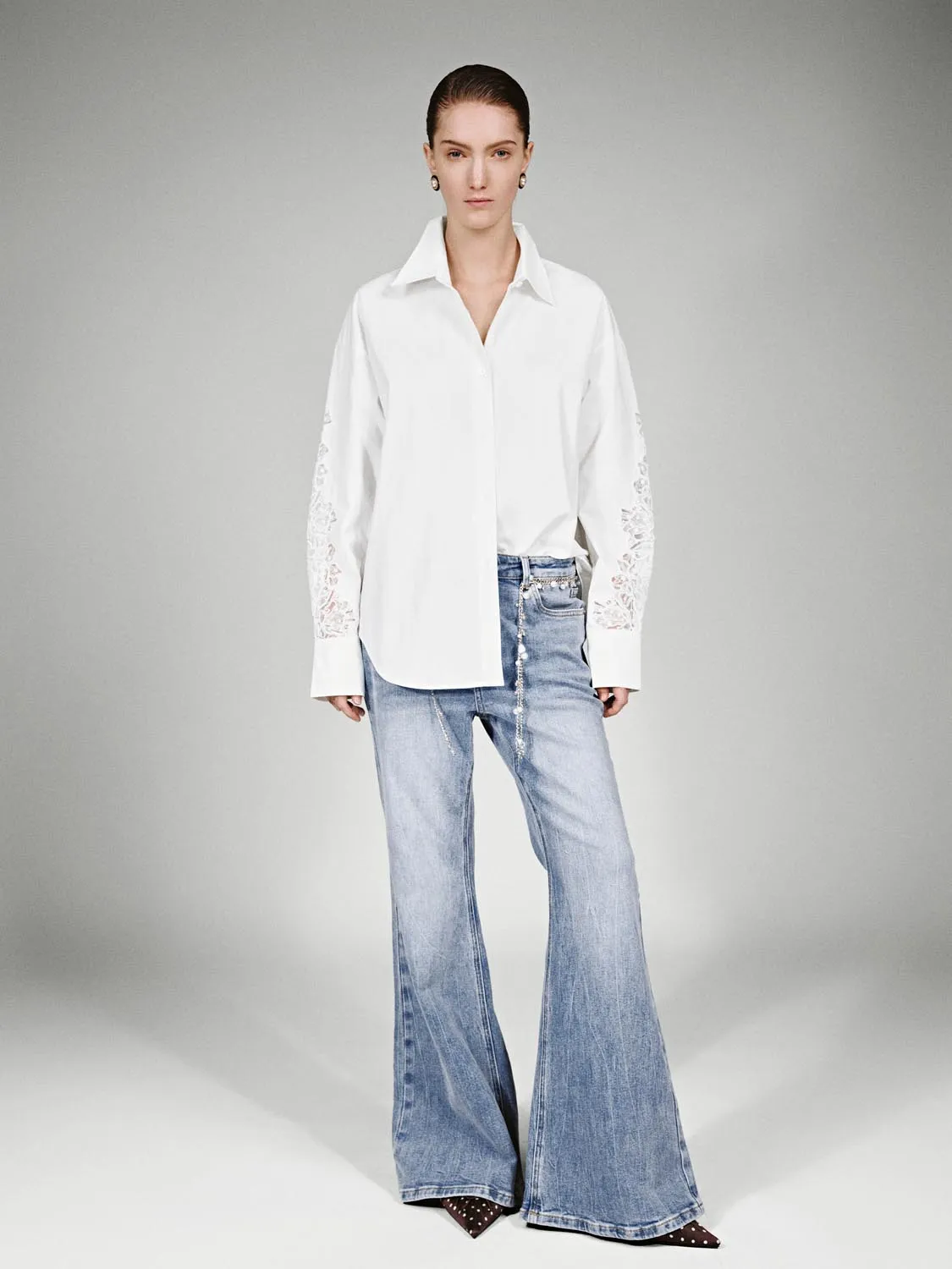 Guipure Lace Detail Shirts sold by Urban Revivo product image thumbnail 4