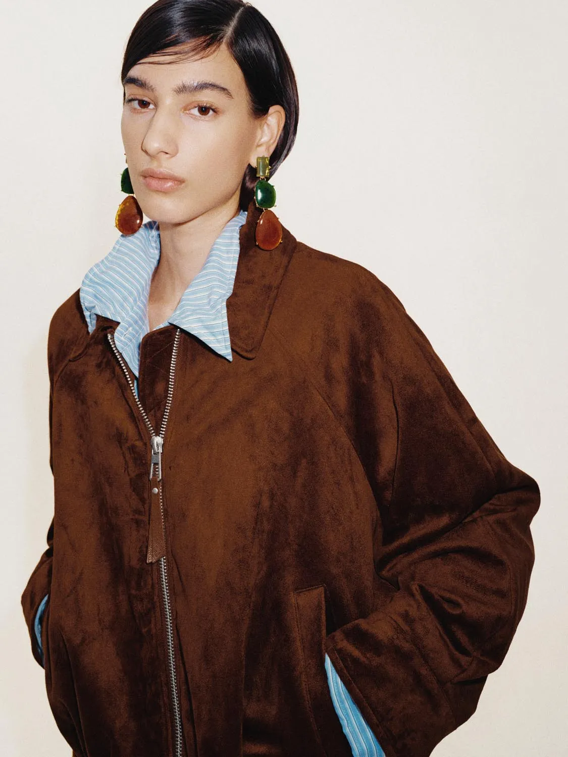 Drawstring Bomber Jackets sold by Urban Revivo product image thumbnail 3