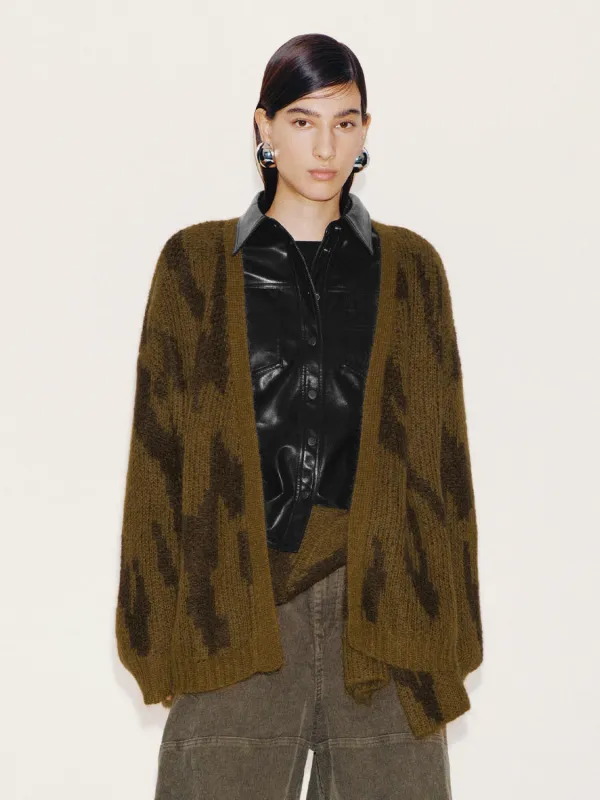 V-Neck Intarsia Knitted Cardigans sold by Urban Revivo