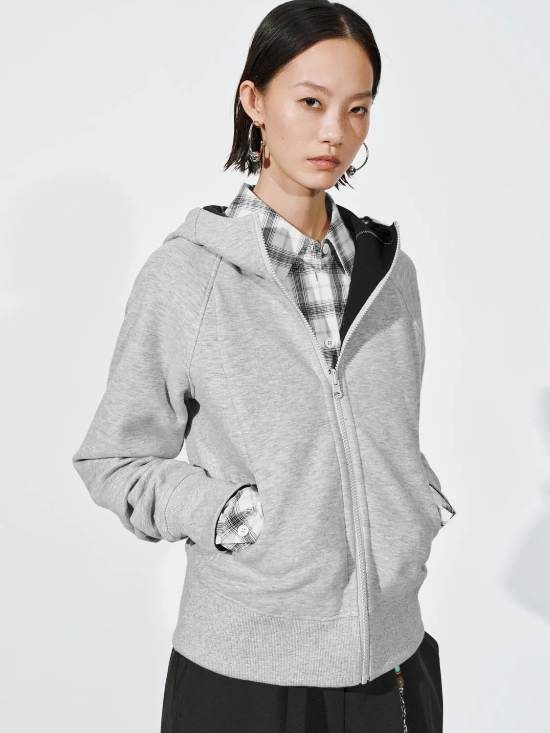 Hooded Zip Up Track Jackets sold by Urban Revivo product image thumbnail 2