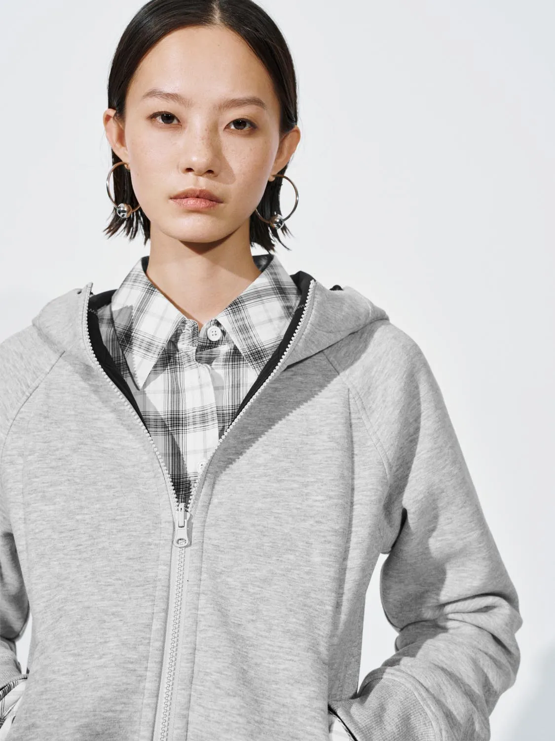 Hooded Zip Up Track Jackets sold by Urban Revivo product image thumbnail 3