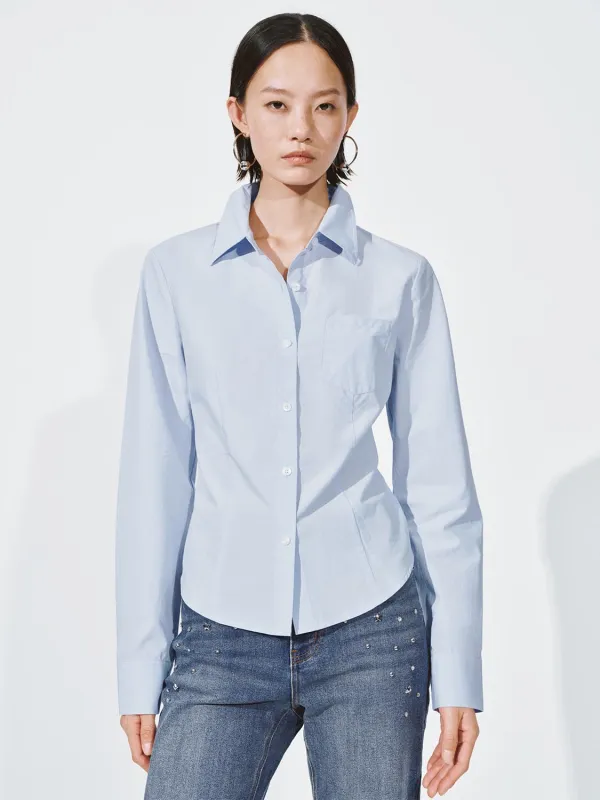 Patch Pocket Tailored Seamed Shirts made by Urban Revivo