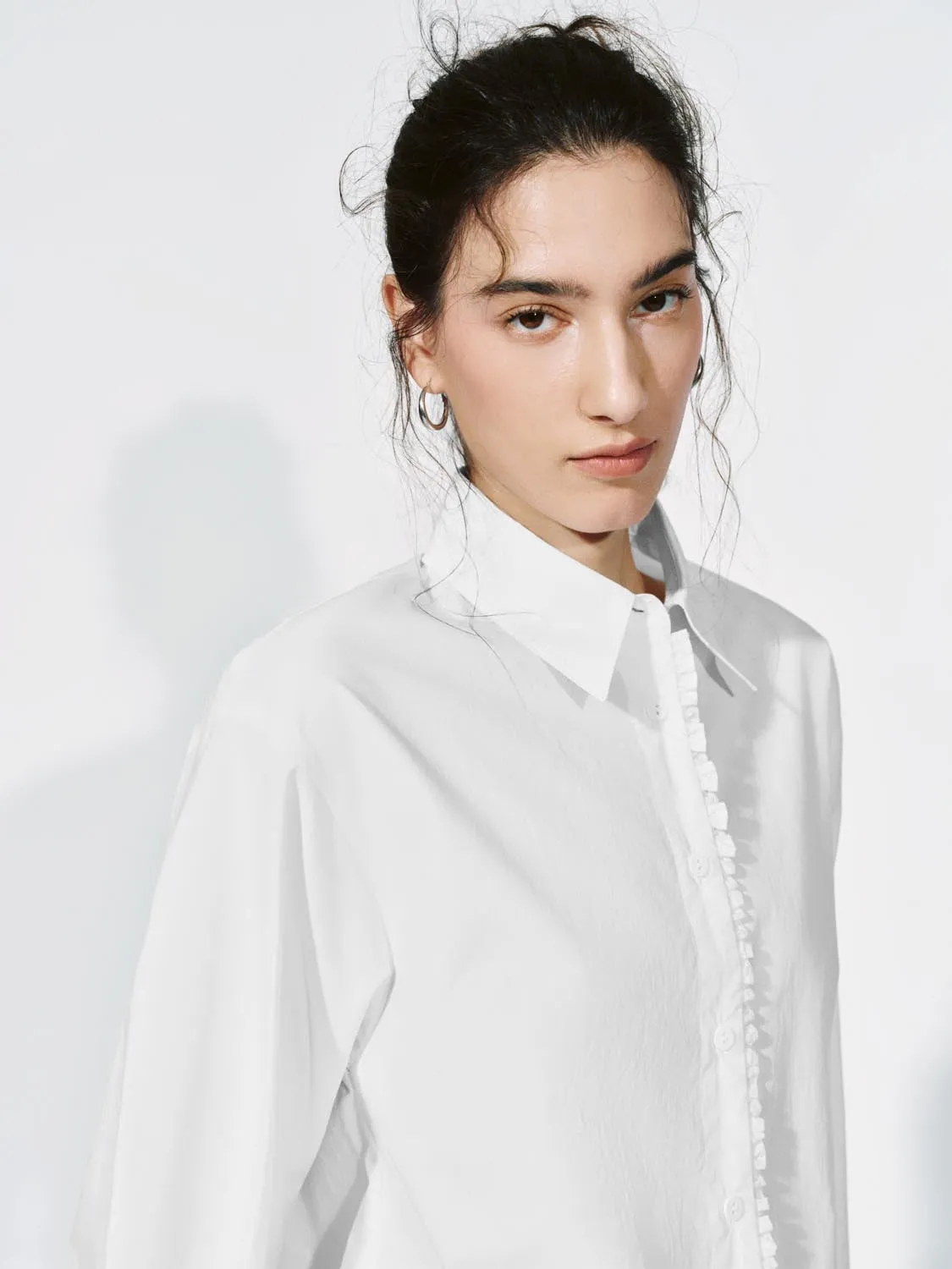 Ruffle Trim Shirts sold by Urban Revivo product image thumbnail 3