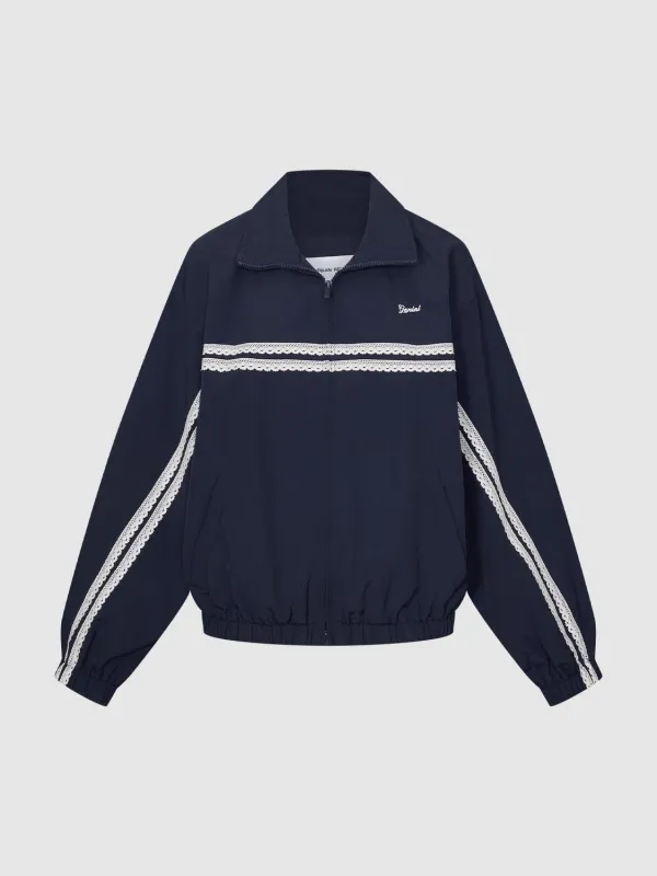 Lace Detail Full Zip Track Jackets sold by Urban Revivo