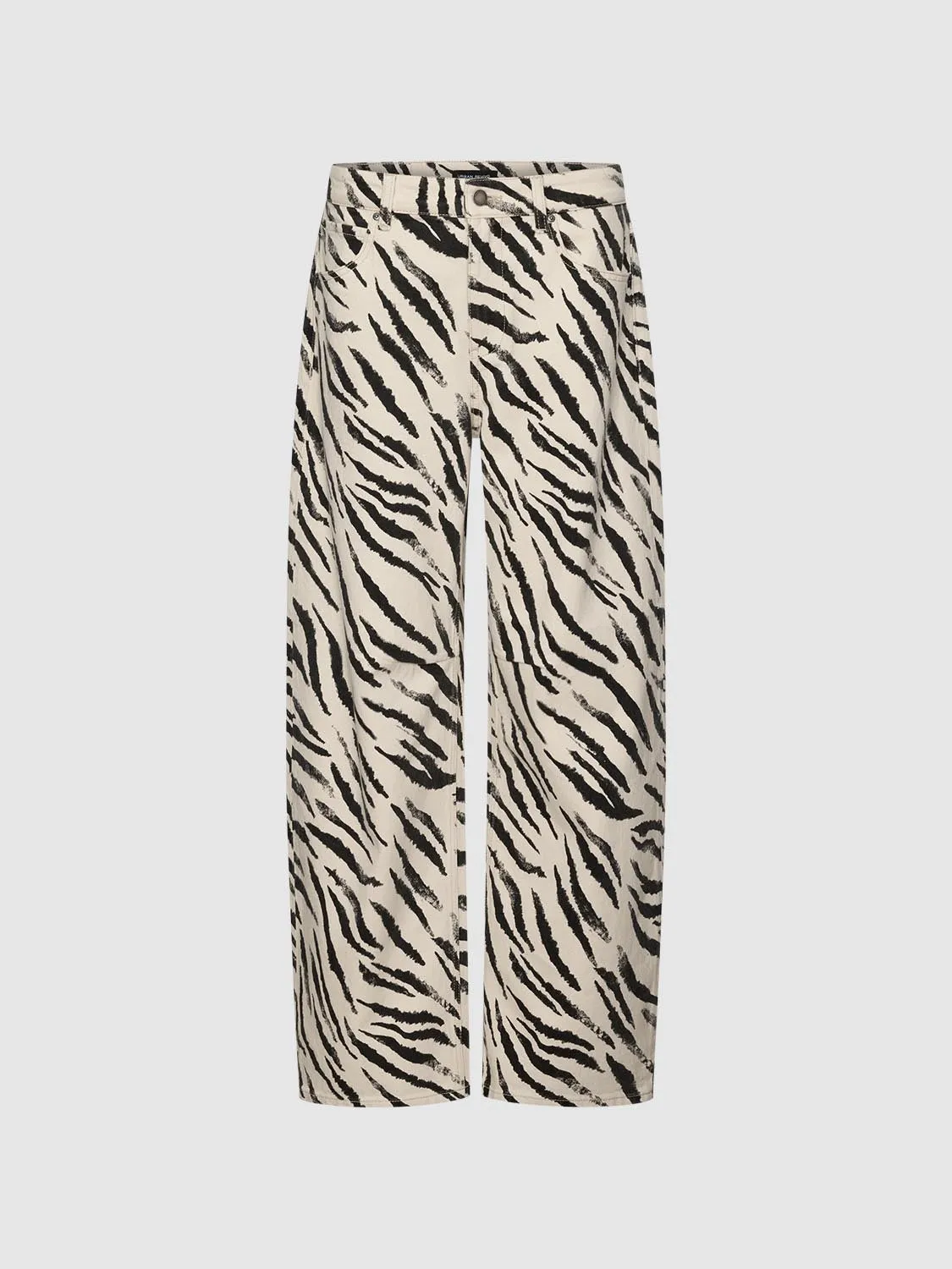 Zebra Print Barrel Leg Jeans sold by Urban Revivo product image thumbnail 2