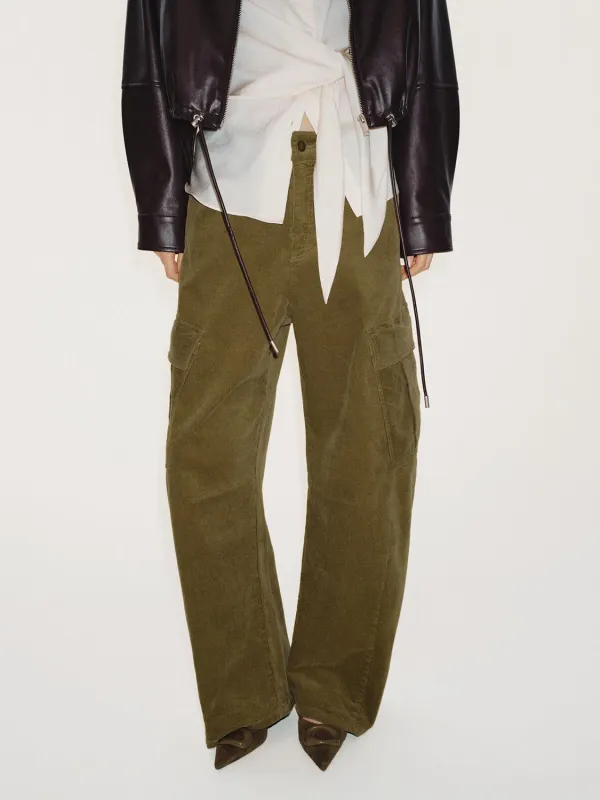 Flap Pocket Cargo Barrel Leg Pants sold by Urban Revivo