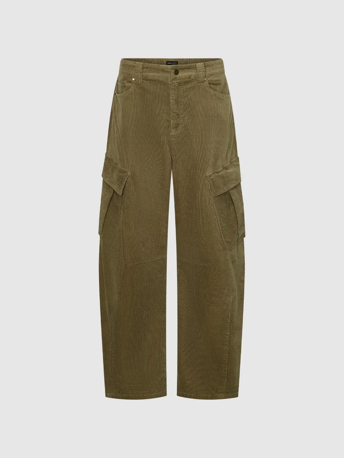 Flap Pocket Cargo Barrel Leg Pants sold by Urban Revivo product image thumbnail 2