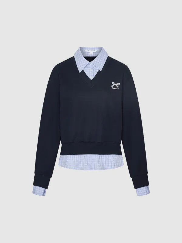 2 In 1 Contrast Check Sweatshirts sold by Urban Revivo