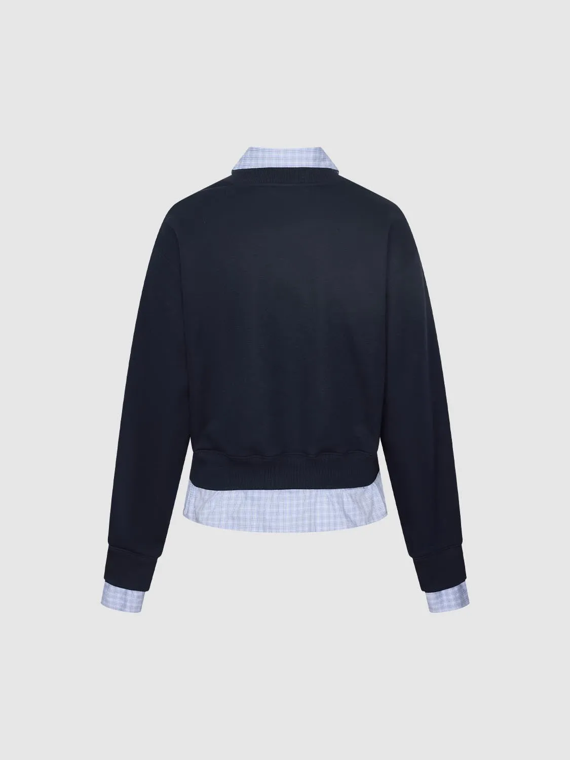 2 In 1 Contrast Check Sweatshirts sold by Urban Revivo product image thumbnail 2