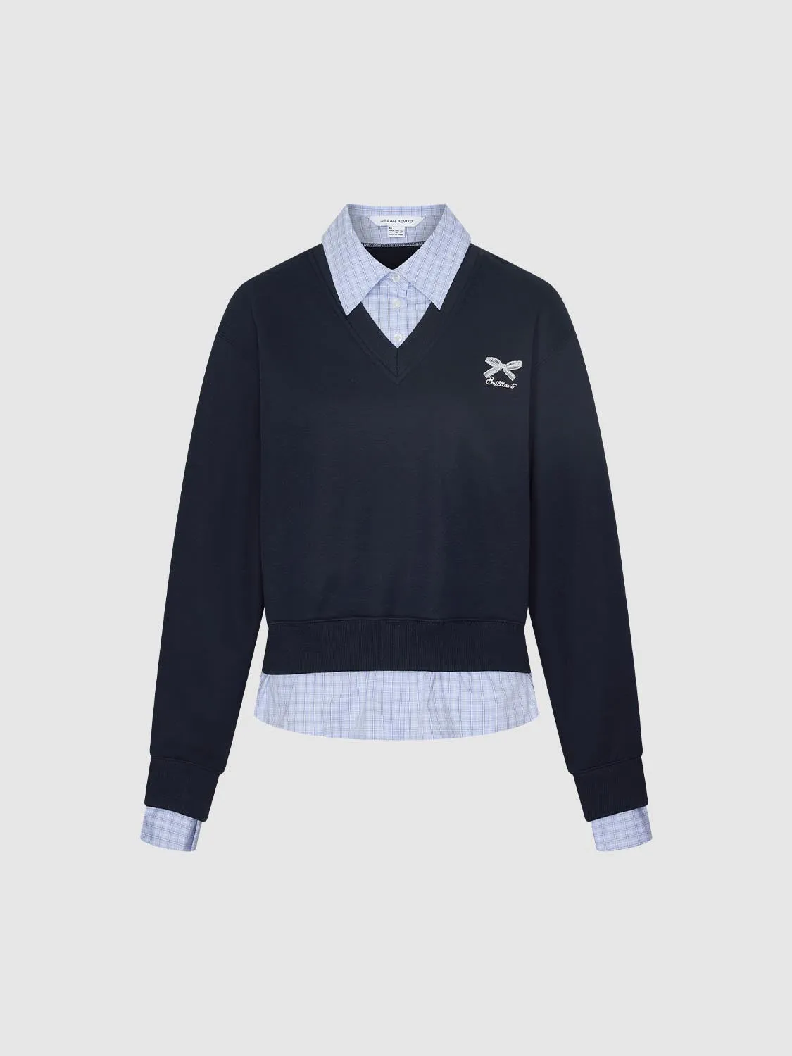 2 In 1 Contrast Check Sweatshirts sold by Urban Revivo product image thumbnail 4