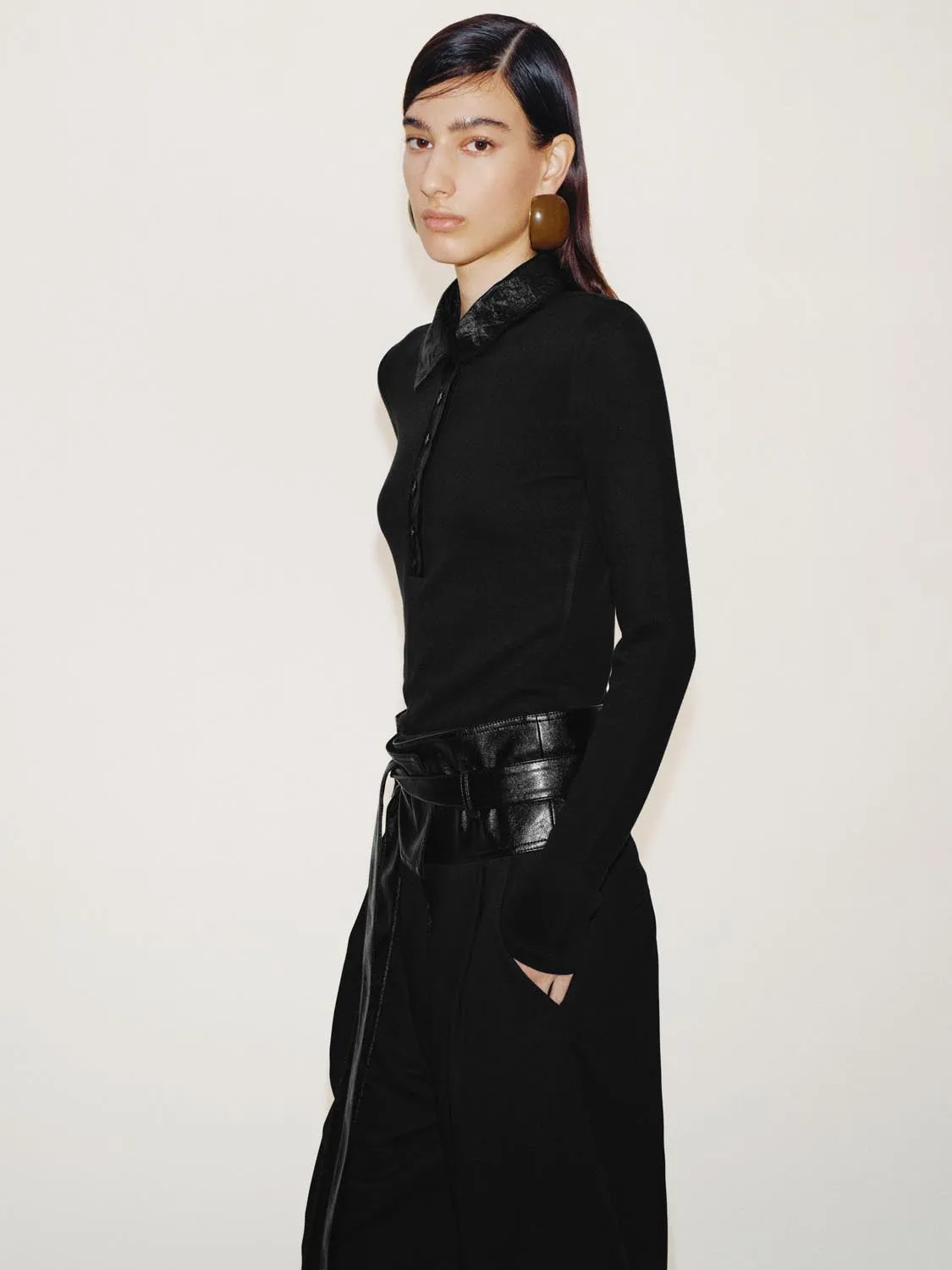 Polo Neck Long Sleeve T-Shirts sold by Urban Revivo product image thumbnail 2