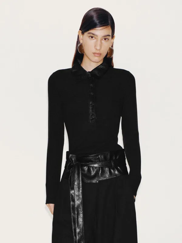 Polo Neck Long Sleeve T-Shirts sold by Urban Revivo