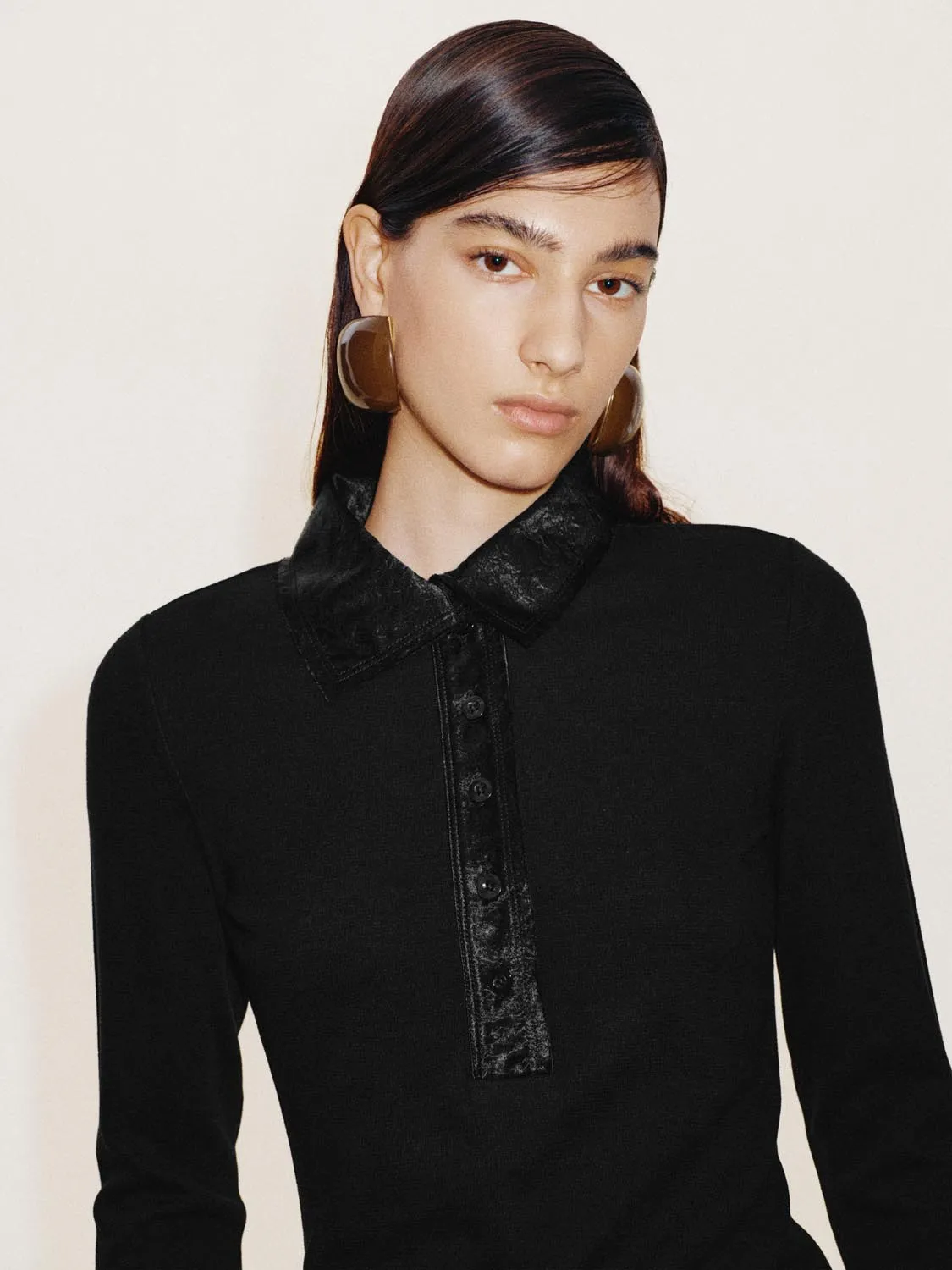 Polo Neck Long Sleeve T-Shirts sold by Urban Revivo product image thumbnail 3