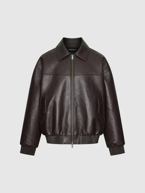Faux Leather Bomber Jackets sold by Urban Revivo